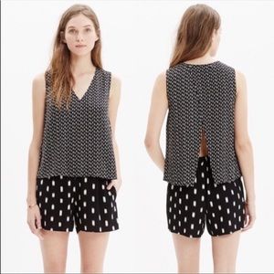 Madewell Breezy Overlay Romper in Ikat Brush